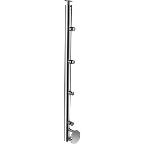 Vevor Adjustable Angle Stair Rail Stair Banister Handrail With 4 Crossbar Holes