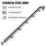 Vevor Adjustable Angle Stair Rail Banister Handrail W/ 5 Crossbars Holes 100cm