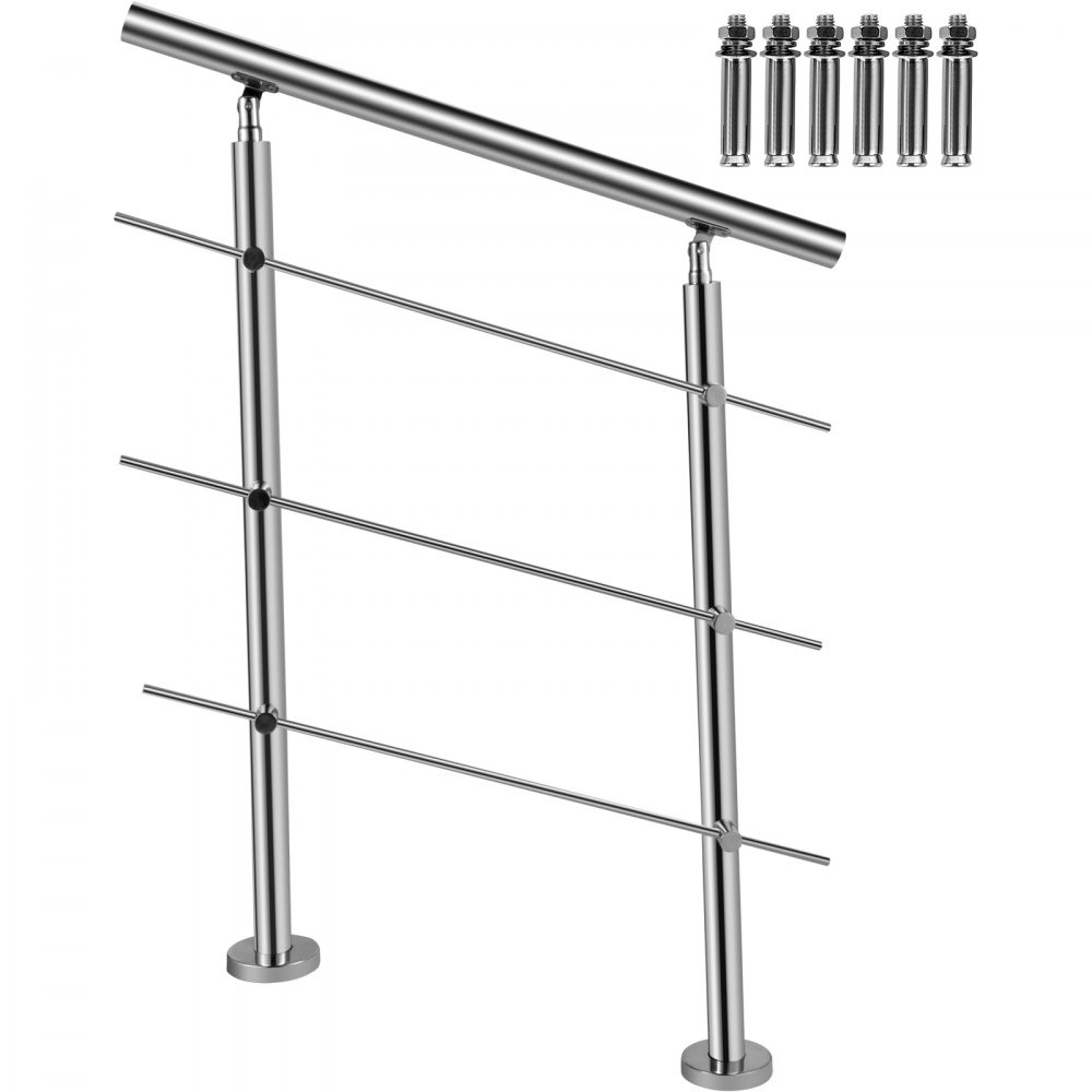 Vevor Safety Handrail Balustrade Stair Staircase Rail Stainless Steel Outdoor