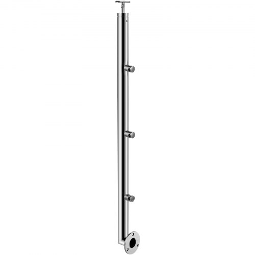 Vevor Adjustable Angle Stair Rail Stair Banister Handrail With 3 Holes 90cm