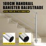 Vevor Adjustable Angle Stair Rail Stair Banister Handrail With 3 Crossbar Holes