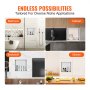 VEVOR 33.02 x 33.02 cm No Tile Shower Niche 304 Stainless Steel, Wall-Inserted Niche Recessed Double Shelves, Sealed Waterproof Rust-Resistant Modern Niche for Shower Bathroom Soap Storage, Silver