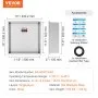 VEVOR 33.02 x 33.02 cm No Tile Shower Niche 304 Stainless Steel, Wall-Inserted Niche Recessed Double Shelves, Sealed Waterproof Rust-Resistant Modern Niche for Shower Bathroom Soap Storage, Silver