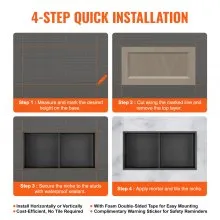 VEVOR 33.02 x 63.5 cm No Tile Shower Niche 304 Stainless Steel, Wall-Inserted Niche Recessed Double Shelves, Sealed Waterproof Rust-Resistant Modern Niche for Shower or Soap Storage Bathroom