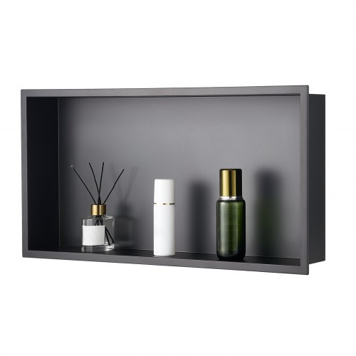 Latitude Run® 13 X 25 Stainless Steel Shower Niche Double Shelf Latitude Run® 13 X 25 Stainless Steel Shower Niche Double Shelf