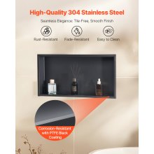 Shower Niche 13x25x4 inch Recessed Wall Shelf Stainless Steel Bathroom