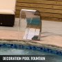 Vevor Stainless Steel Pool Fountain, Pool Waterfall Fountain 7.9x4.5 Inch Bottom
