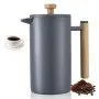 VEVOR French Press Coffee Maker, 1 Liter Stainless Steel Coffee Press Tea Maker with Filter, Large Double Wall Insulated French Presses Cold Brew for Camping Travel Home Kitchen, Black