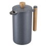 VEVOR French Press Coffee Maker, 34 Ounce 1 Liter Stainless Steel Coffee Press Tea Maker with Filter, Large Double Wall Insulated French Presses Cold Brew for Camping Travel Home Kitchen, Black