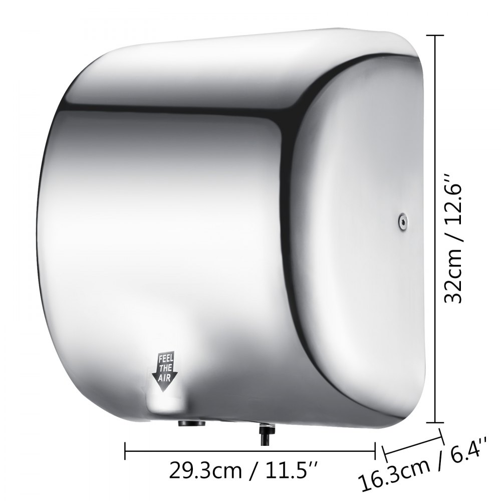 Automatic Electric Hand Dryer Wall Mounted Washroom Bathroom 1800W Powerful