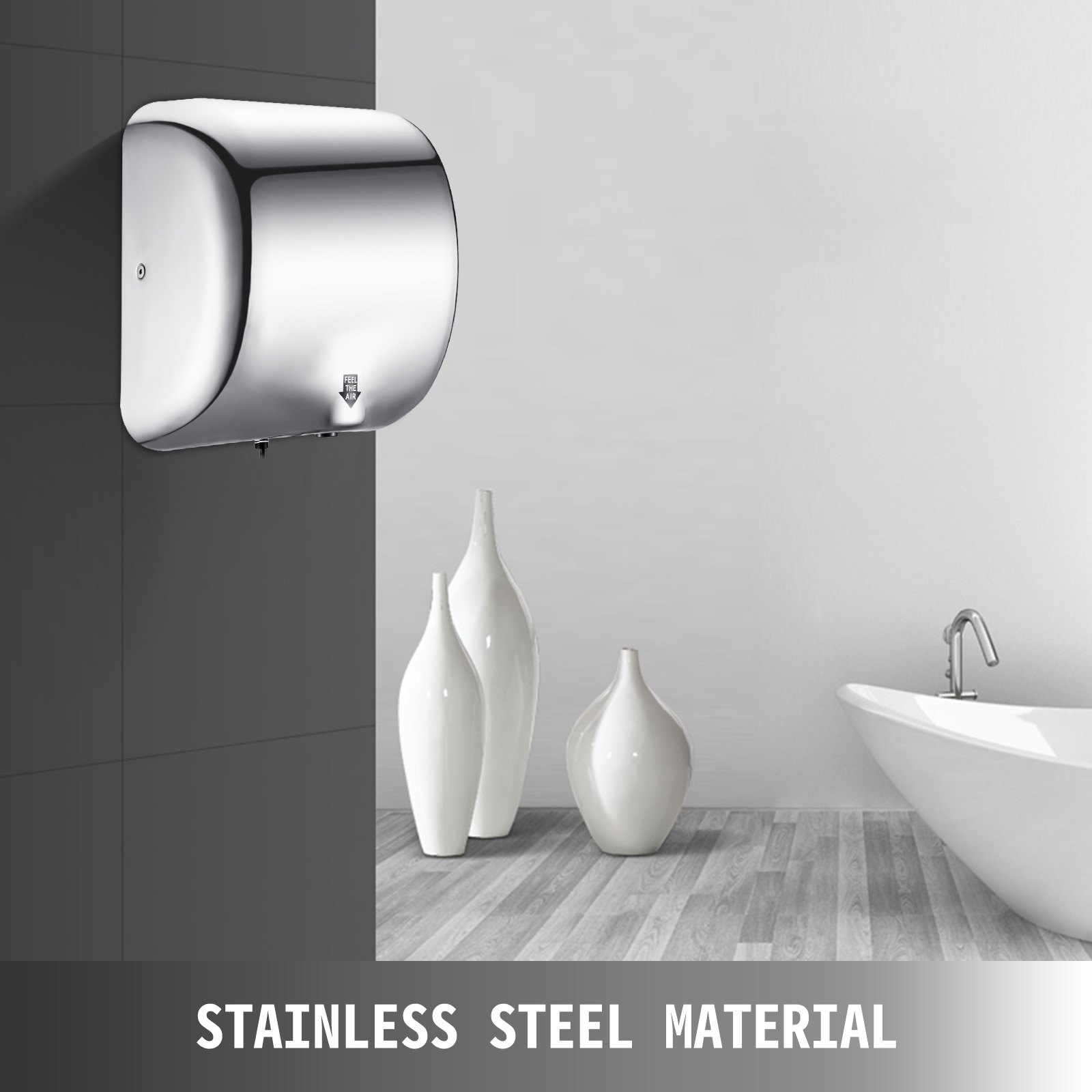 Automatic Electric Hand Dryer Wall Mounted Washroom Bathroom 1800W Powerful