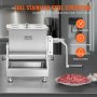 VEVOR meat mixer with full stainless steel structure, rust-resistant, corrosion-resistant, easy to clean.