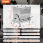 VEVOR 60 Libra Tilt Manual Misturador de Carne Salsicha Misturador de Mão Máquina de Aço Inoxidável