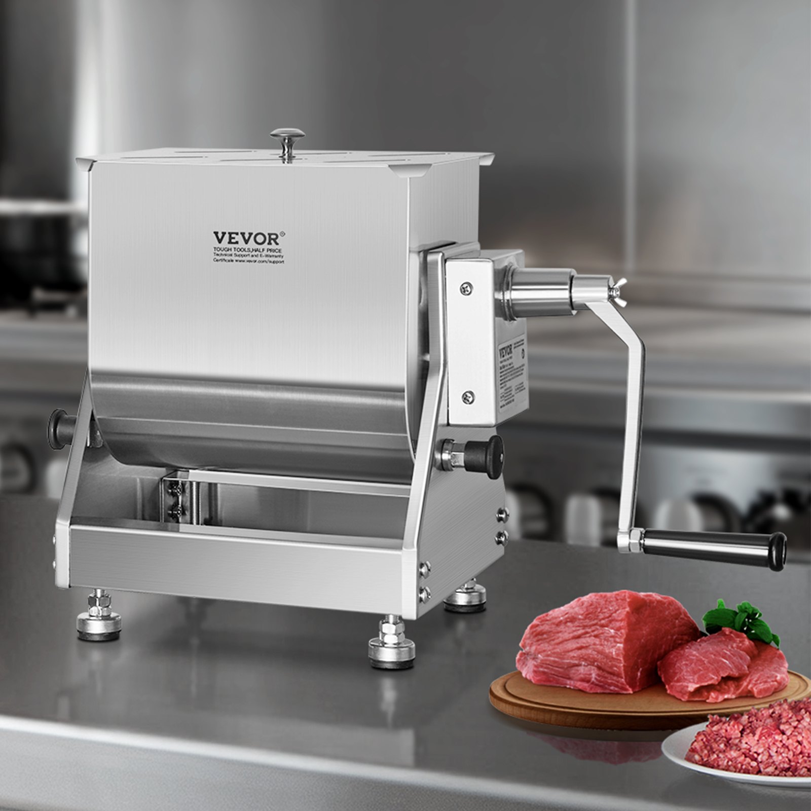 VEVOR 80 Pound Tilt Manual Meat Mixer Sausage Hand Mixer Machine Stainless Steel