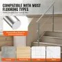 VEVOR 119.9 cm Handrails for Outdoor Steps 2 Crossbars Staircase for Porch Deck