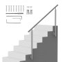 VEVOR 59 in Handrails for Outdoor Steps Staircase for Porch Deck Side-mount