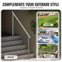 VEVOR 70.9 in/180cm Handrails for Outdoor Steps Staircase Seniors Porch Deck