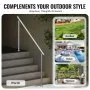 VEVOR 70.9 in/180cm Handrails for Outdoor Steps Staircase Seniors Porch Deck