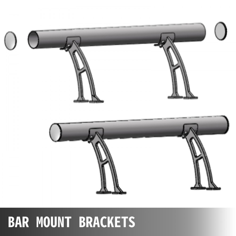 Bar Foot Rail Kit, Bar Mount Foot Rail Kit, 2FT, Bar Foot Rail with 2" OD Tubing
