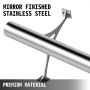 VEVOR 4FT Length Bar Foot Rail Kit，2''OD Solid Mount Brushed Stainless Steel Rail Tubing Kit, for Floor &Wall,Bar Foot Rest with 2 Combination Brackets &2 Flat End Caps