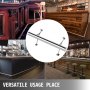 VEVOR 4FT Length Bar Foot Rail Kit，2''OD Solid Mount Brushed Stainless Steel Rail Tubing Kit, for Floor &Wall,Bar Foot Rest with 2 Combination Brackets &2 Flat End Caps