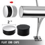 VEVOR Bar Foot Rail Kit 5FT Bar Mount Foot Rail Kit 2 Inches OD Bar Foot Rail Brushed Stainless Steel Tubing Bar Foot Rail Tubing Kit Bar Foot Rest with 2 Combination Brackets and 2 Flat End Caps
