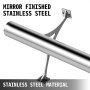 VEVOR Bar Foot Rail Kit 6FT Bar Mount Foot Rail Kit 2 Inches OD Bar Foot Rail Brushed Stainless Steel Tubing Bar Foot Rail Tubing Kit Bar Foot Rest with 2 Combination Brackets and 2 Flat End Caps