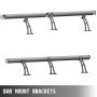 VEVOR 6FT Length Bar Foot Rail Kit,2''OD Solid Brushed Stainless Steel Rail Tubing Kit, for Wall Bar Foot Rest with 2 Wall Mount Brackets and 2 Flat End Caps