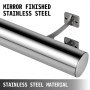 VEVOR 7FT Length Bar Foot Rail Kit,2''OD Solid Brushed Stainless Steel Rail Tubing Kit, for Wall Bar Foot Rest with 2 Wall Mount Brackets and 2 Flat End Caps