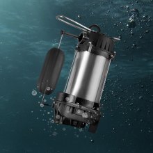 Pompe à eau submersible pour eaux usées VEVOR 0,75 CV 5 000 GPH 28 pieds de levage pour sous-sol