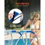 Balustradă pentru piscină VEVOR, balustradă pentru scări de piscină 76 x 76 cm, 2 bucăți de balustradă din oțel inoxidabil cu o capacitate de încărcare nominală de 175 kg, balustradă pentru piscină cu placă de bază cu montare rapidă și accesorii complete de montare