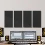 VEVOR 4 PCS Acoustic Panels, 2 inch Thick 23.6 x 11.8 inch Fiberglass Sound Absorbing Panels, Self-adhesive Soundproof Wall Boards, for Studios, Office, Home Theater,Meeting Room, Black