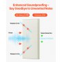VEVOR 4 PCS Acoustic Wall Panels 2 in Thick 23.6 x 11.8 in Self-adhesive Beige
