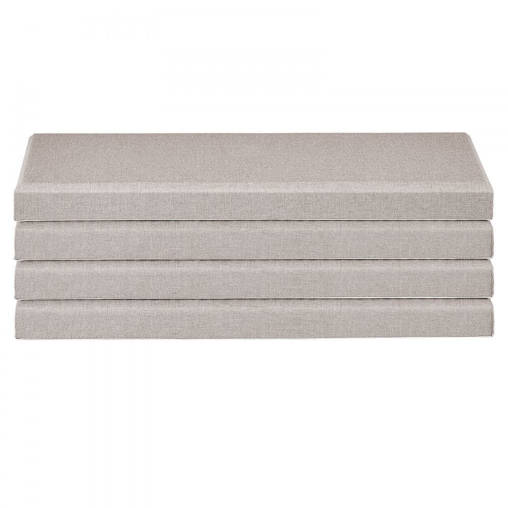 VEVOR 4 PCS Acoustic Panels, 5cm Thick 60 x 30 cm Fiberglass Sound Absorbing Panels, Self-adhesive Soundproof Wall Boards, for Studios, Office, Home Theater,Meeting Room, Camel