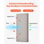 VEVOR 4 PCS Acoustic Wall Panels 2 in Thick 23.6 x 11.8 in Self-adhesive Camel