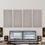VEVOR 4 PCS Acoustic Panels, 2 inch Thick 23.6 x 11.8 inch Fiberglass Sound Absorbing Panels, Self-adhesive Soundproof Wall Boards, for Studios, Office, Home Theater,Meeting Room, Camel
