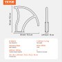 VEVOR Bazénové madlo 2 ks 30 x 30 palcov z nehrdzavejúcej ocele so základnou doskou pre vírivky