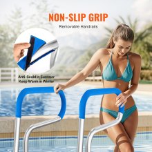 VEVOR Pool Handrail 32 x 23 inch Stainless Steel with Base Plate for Spas