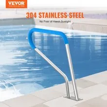 VEVOR Pool Handrail 39 x 32 inch Stainless Steel with Base Plate for Spas