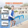 VEVOR Pool Handrail 2 STK 48x36in rustfritt stål med bunnplate for spabad