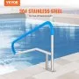 VEVOR Pool Handrail, 54 x 36 inch Pool Railing, Stainless Steel with Base Plate for Indoor/Outdoor Pools,Swimming Pool Safety Railing for Decks,Rust-Proof Grab Bar w/ Grip Cover&Accessories for Spas