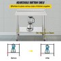 VEVOR Stainless Steel Prep Table, 36 x 24 x 35 Inch, 440lbs Load Capacity Heavy Duty Metal Worktable with Backsplash Adjustable Undershelf & 4 Casters, Commercial Workstation for Kitchen Restaurant