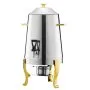 VEVOR Stainless Steel Beverage Dispenser, 3.4 Gallon Drink Dispenser  with Alcohol Burner, Hot & Cold Drink Dispensers with Spigot for Coffee Tea Hot Water, Ideal for Restaurants, Hotels, Parties