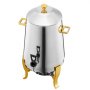 VEVOR Stainless Steel Beverage Dispenser, 13L Drink Dispenser  with Alcohol Burner, Hot & Cold Drink Dispensers with Spigot for Coffee Tea Hot Water, Ideal for Restaurants, Hotels, Parties
