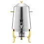 VEVOR Stainless Steel Beverage Dispenser, 13L Drink Dispenser  with Alcohol Burner, Hot & Cold Drink Dispensers with Spigot for Coffee Tea Hot Water, Ideal for Restaurants, Hotels, Parties