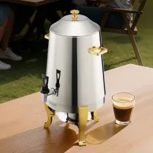 Stainless Steel Hot Tea & Cold Drink Dispenser 3.4 Gal Beverage Dispenser