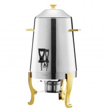 Stainless Steel Hot Tea & Cold Drink Dispenser 3.4 Gal Beverage Dispenser