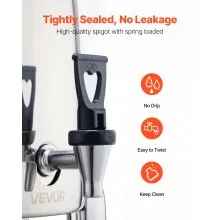 Stainless Steel Hot Tea & Cold Drink Dispenser 2.7 Gal Beverage Dispenser