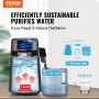 VEVOR 4L Water Distiller Purifier Machine Benkeplate Rustfritt stål Interiør