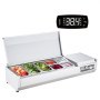 Stație de preparare pizza pentru salată frigorifică VEVOR 150 W Gardă inoxidabilă CE